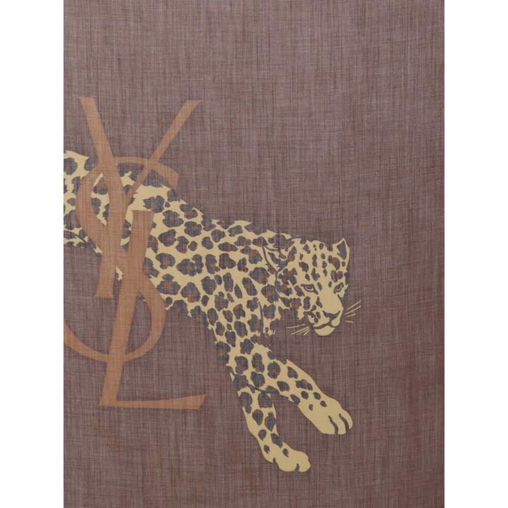 Saint Laurent Women Printed Wool Foulard - Picture 2 of 4